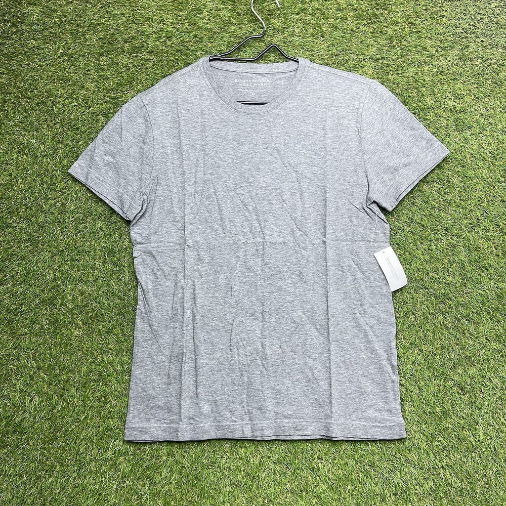 Banana Republic Shirt Mens Medium Short Sleeve Soft Wash Cotton Grey NWT